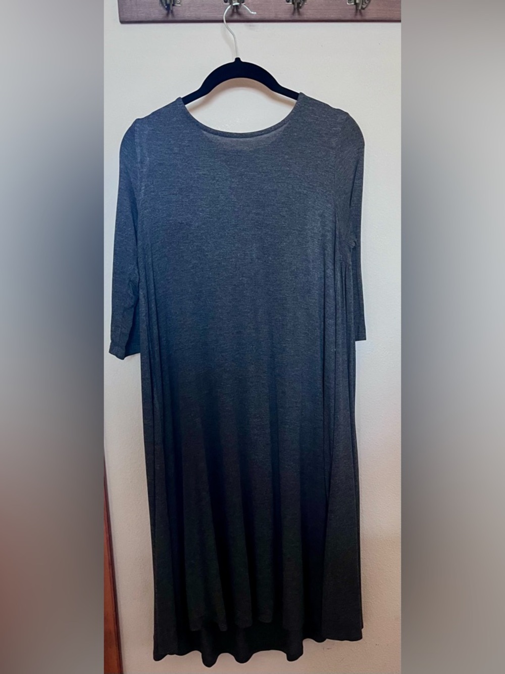 Casual Grey Babydoll midi Dress Sz M - Picture 10 of 10
